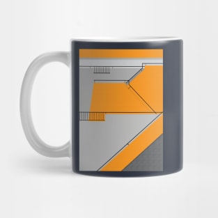 Modernist Orange Staircase Mug